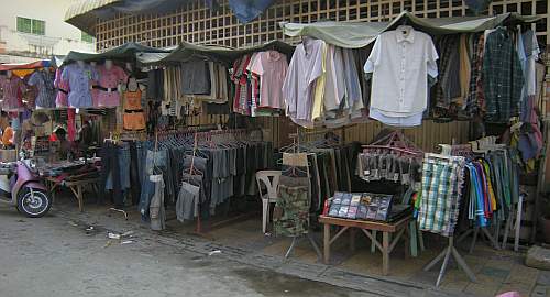 Clothes for sale on the street